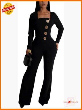 Elegant Wide Leg Jumpsuit Dressy Formal Plus Size Party Romper